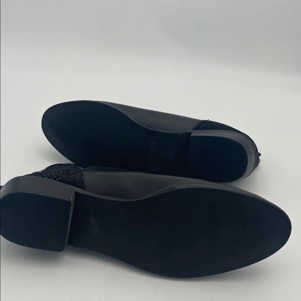 Kenneth Cole Reaction Black Leather and suede women 11.5M casual office retro